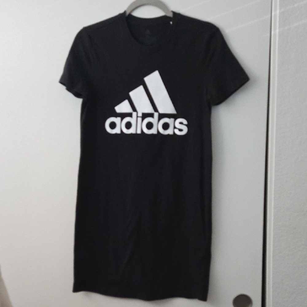 Adidas Black Tee Dress with White Logo